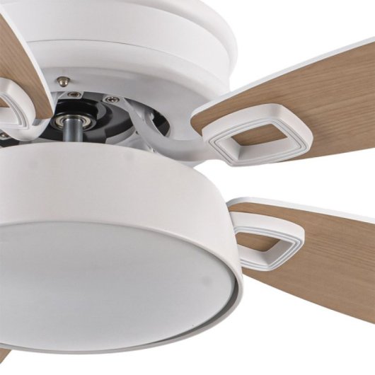 Iluminashop Ventilador de Techo LED 30W Blanco/Haya Motor DC