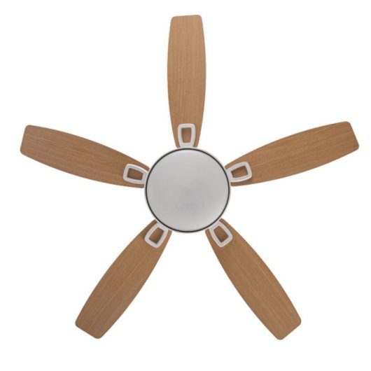 Iluminashop Ventilador de Techo LED 30W Blanco/Haya Motor DC