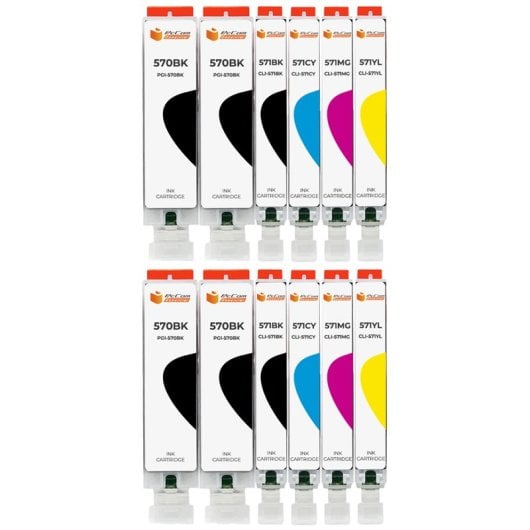 Pccom Essential Canon Pgi570xl/cli571xl Cartucho Tinta Compatible Negro/cian/magenta/amarillo Pack 12