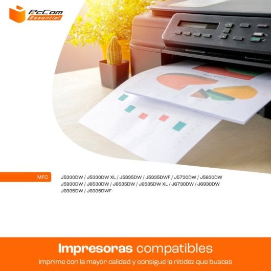 Pccom Essential Brother Lc3217 Cartucho Tinta Compatible Negro