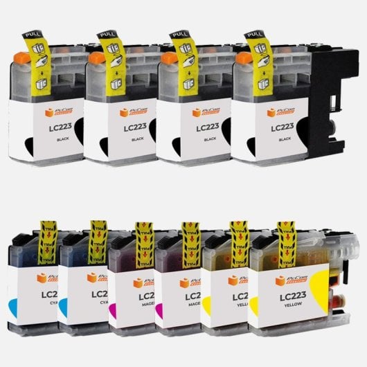 Pccom Essential Brother Lc223/lc221 Cartucho Tinta Compatible Negro/cian/magenta/amarillo Pack 10