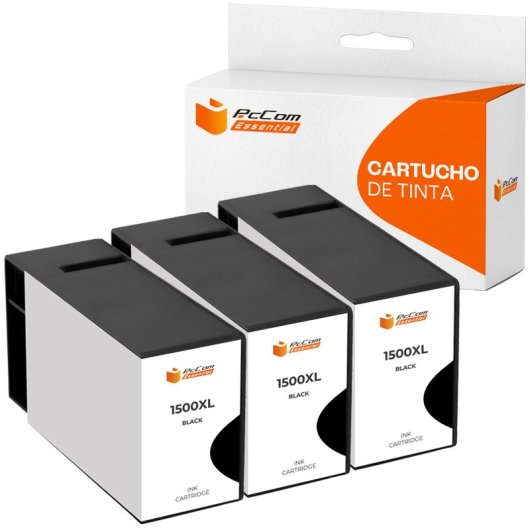 Pccom Essential Canon Pgi1500xl Cartucho Tinta Compatible Negro Pack 3