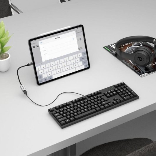 Adaptador USB-C para USB-A mtXtec Preto/Prateado 0,15 m