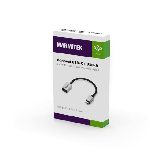 Adaptador USB-C para USB-A mtXtec Preto/Prateado 0,15 m