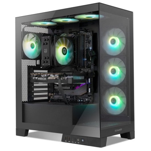 NOX Hummer GLOCK ARGB Semitorre ATX Cristal Templado USB-C Negra