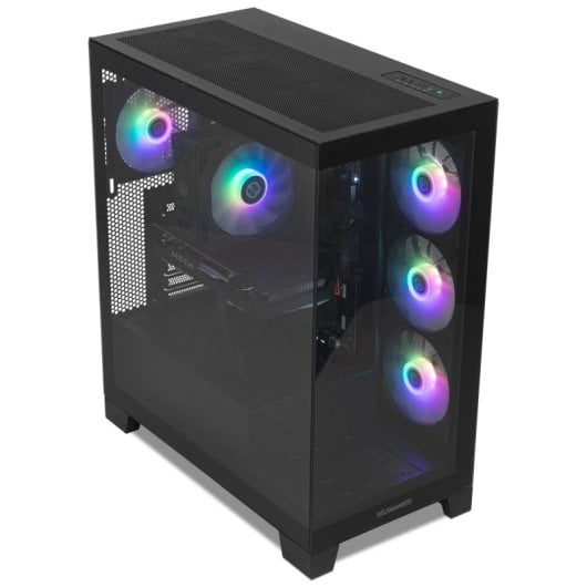NOX Hummer GLOCK ARGB Semitorre ATX Cristal Templado USB-C Negra
