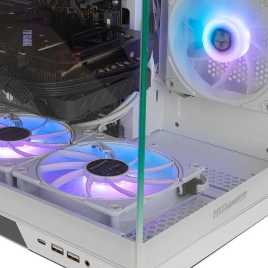 NOX Hummer ASTRA NEO Semitorre ATX Doble Cristal Templado USB-C Blanca