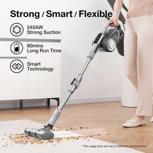 Jimmy H10 Flex Balai/Aspirateur à main sans fil 28,8 V 245 AW 650 W Argent