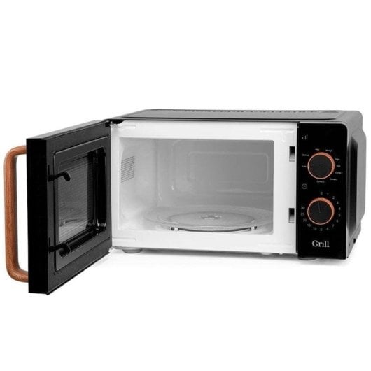 Mikrowelle Orbegozo MIG 2140 20L 700W Grill Quarz Schwarz Holzoptik