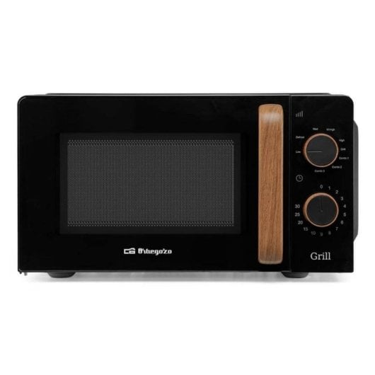 Mikrowelle Orbegozo MIG 2140 20L 700W Grill Quarz Schwarz Holzoptik