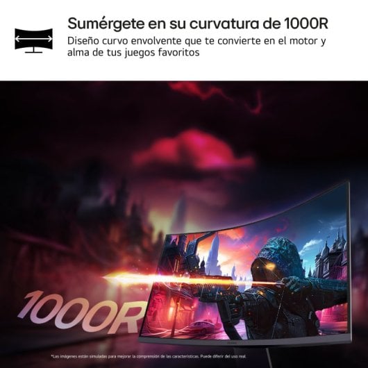 LG UltraGear 32GS60QC-B 31.5" LED VA QHD 180Hz FreeSync Curva