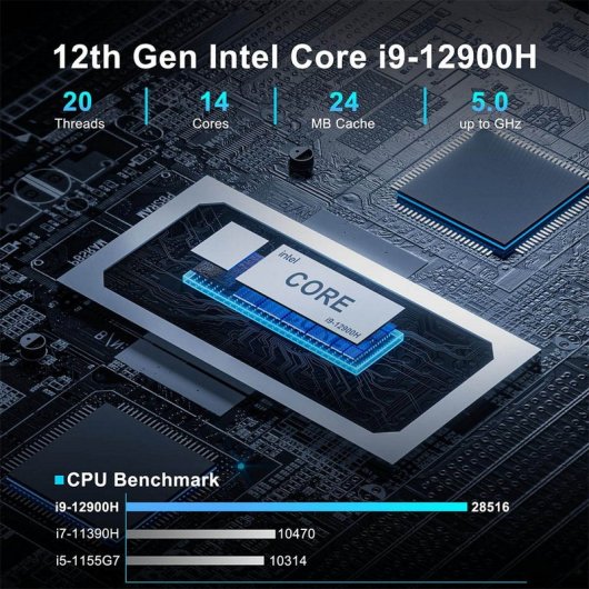 Mini PC Geekom XT12 Pro Mini PC Intel Core i9-12900H/32 Go/1 To SSD ...