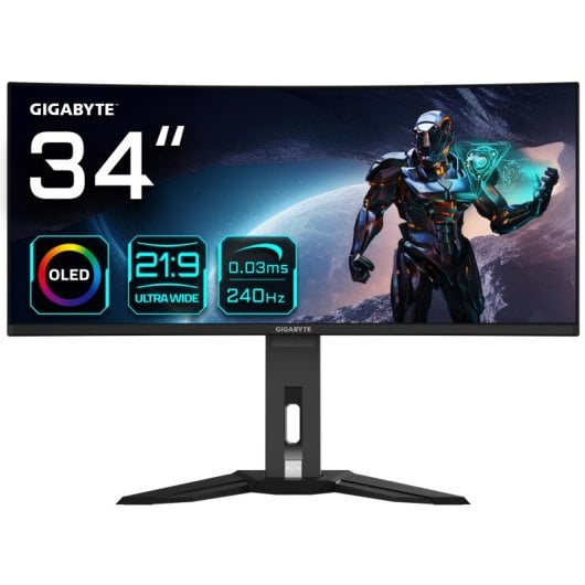 Gigabyte MO34WQ2BT 34" QD-OLED UltraWide QHD 240Hz FreeSync Premium Pro Curved