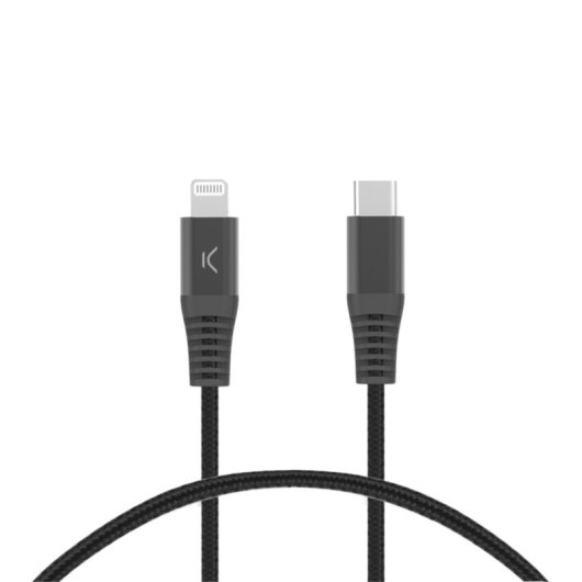 Ksix 60W USB-C para cabo Lightning Power Delivery Carregamento ultrarrápido trançado 2m preto
