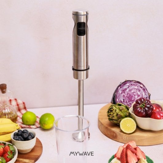 MyWave MWBTM-1500ACC Batidora de Mano 1500W Con Accesorios Acero Inoxidable