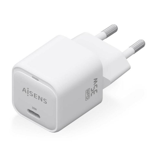 Carregador Aisens GaN 35W USB-C PD3.0 QC4.0 Branco Compacto
