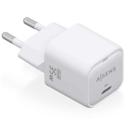 Carregador Aisens GaN 35W USB-C PD3.0 QC4.0 Branco Compacto