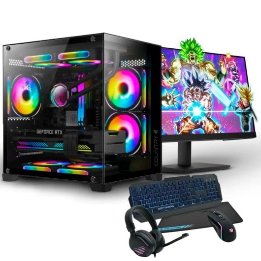 PC Racing AMD Ryzen 5 8600G/16GB/1TB SSD/RX 6600 + Monitor 24" FullHD + Combo Gaming
