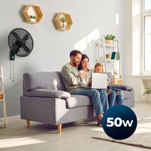 Cecotec Energysilence 4500 Power Wall Black Ventilador de Pared 50W