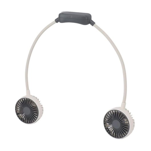 Klack Ventilador de Pescoço Portátil com Duas Ventoinhas Recarregável via USB Azul
