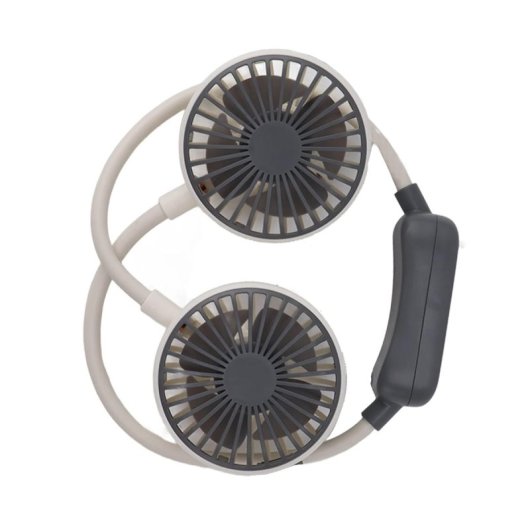Klack Ventilador de Pescoço Portátil com Duas Ventoinhas Recarregável via USB Azul