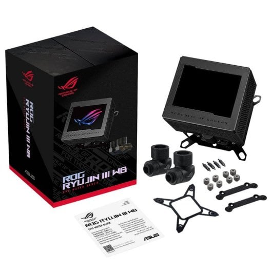 ASUS ROG Ryujin III WB Bloque de Agua para CPU con Pantalla Full Color LCD 3.5" Negro