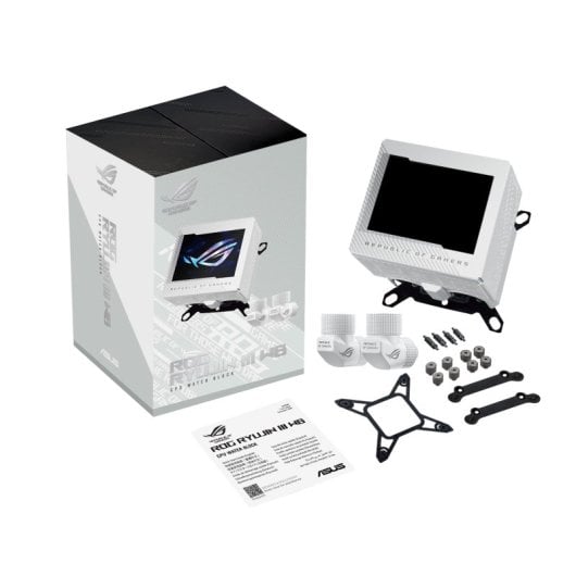 ASUS ROG Ryujin III WB White Edition Bloque de Agua para CPU con Pantalla Full Color LCD 3.5" Blanco