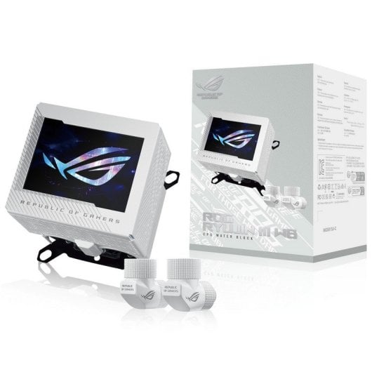 ASUS ROG Ryujin III WB White Edition Bloque de Agua para CPU con Pantalla Full Color LCD 3.5" Blanco