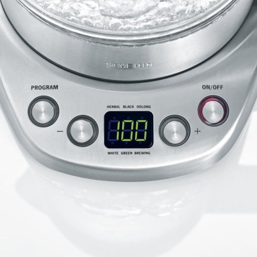 Severin WK 3479 Hervidor de Té/Agua Digital Deluxe 3000W 1.5L Acero Inoxidable/Cristal