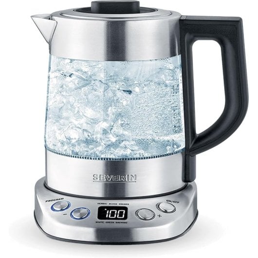 Severin WK 3473 Deluxe Mini Hervidor de Agua y Té con Temperatura Ajustable 1L 2200W