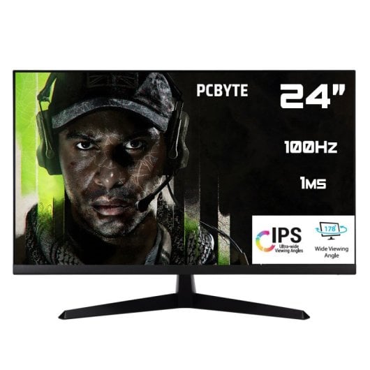 PCBYTE Rippel24 Pc Intel Core i7-12700F/32GB/1TB SSD/RTX 3060 + Monitor 24" FHD 100Hz