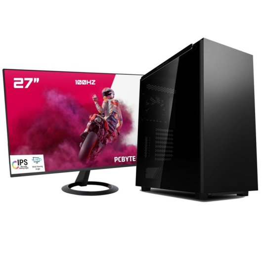 PCBYTE Mercury27 Pc AMD Ryzen 7 8700G/64GB/2TB SSD + Monitor 27" FHD 100Hz