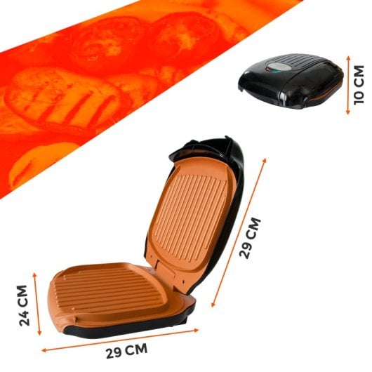 Bonplus Antihaft-Sandwichmaker Elektrogrill Sandwichgrill