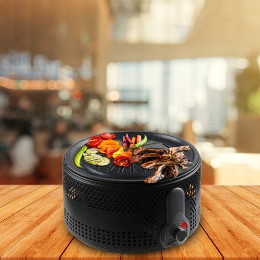 Bonplus Grill Portátil y Barbacoa de Carbón Sin Humo con Bolsa De Transporte