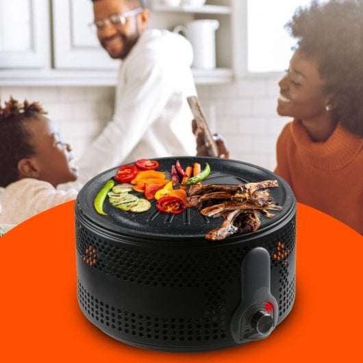 Bonplus Grill Portátil y Barbacoa de Carbón Sin Humo con Bolsa De Transporte