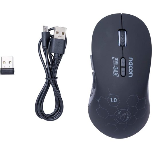 Nacon GM-180 Ratón Gaming Óptico Inalámbrico 2200 DPI Negro