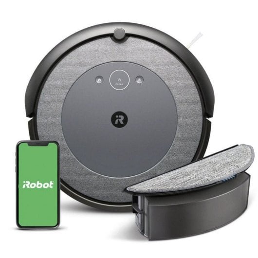 iRobot Roomba Combo i5+ Robot Aspirador Friegasuelos con Base de Autovaciado + Pack 3 Bolsas