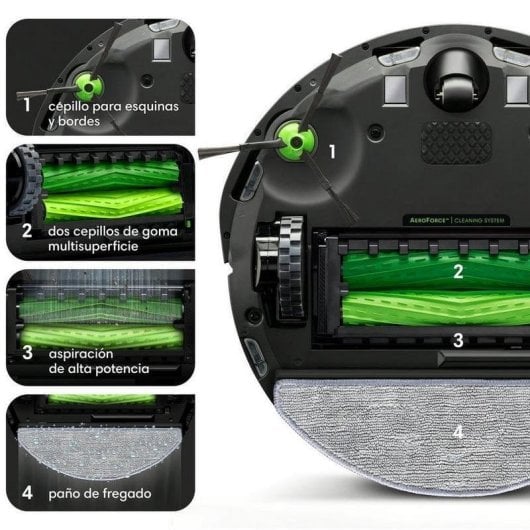 iRobot Roomba Combo i5+ Robot Aspirador Friegasuelos con Base de Autovaciado + Pack 3 Bolsas