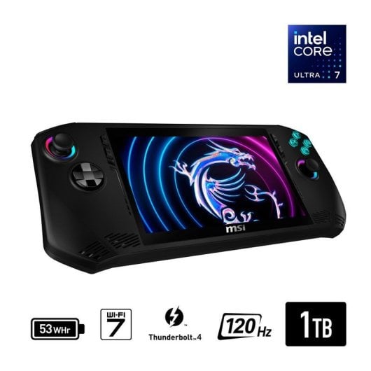 MSI CLAW 1TB Intel Core Ultra 7 16GB/1TB Videoconsola Portátil 7" + Kit de Accesorios MSI Claw