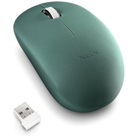 NGS FOG PRO Ratón Óptico Inalámbrico 1000 DPI Verde
