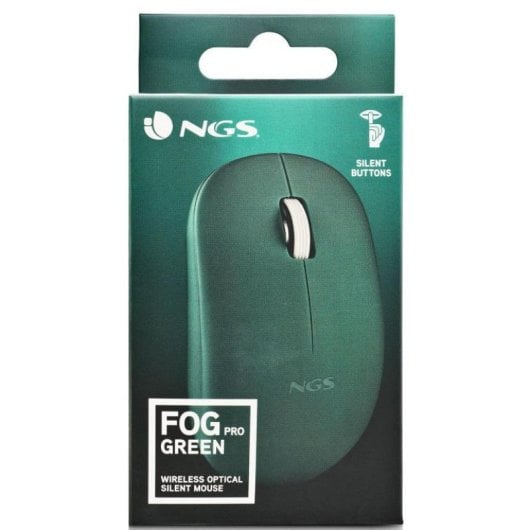 NGS FOG PRO Ratón Óptico Inalámbrico 1000 DPI Verde