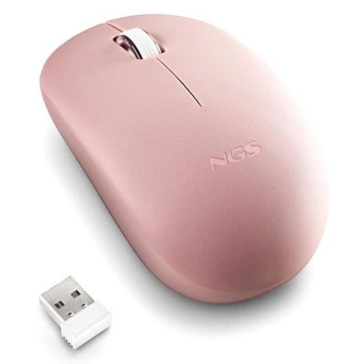 NGS FOG PRO Ratón Óptico Inalámbrico 1000 DPI Rosa