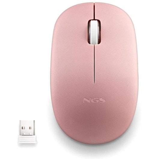NGS FOG PRO Ratón Óptico Inalámbrico 1000 DPI Rosa