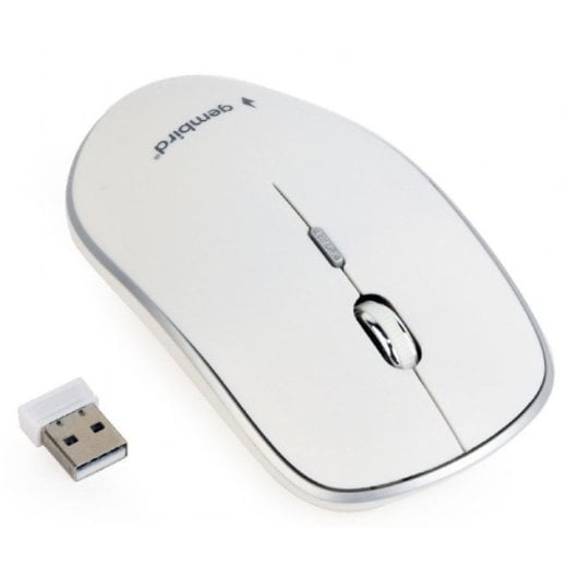 Gembird MUSW-4B-01-W Ratón Óptico Inalámbrico 1600 DPI Blanco