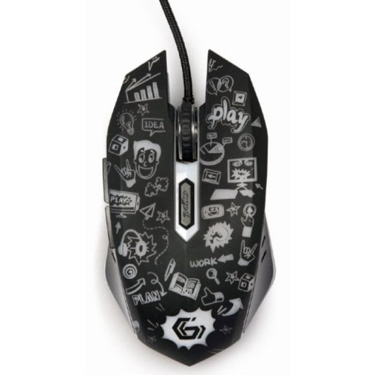 Gembird-Maus, 6 Tasten, kabelgebunden, optische LED, Schwarz