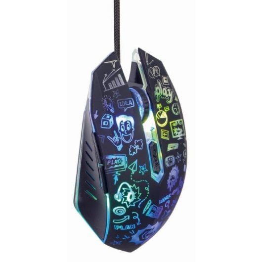 Gembird-Maus, 6 Tasten, kabelgebunden, optische LED, Schwarz