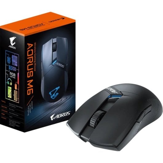 Gigabyte AORUS M6 RGB Ratón Gaming Inalámbrico 26000 DPI Negro