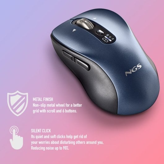 NGS INFINITY RB Ratón Multidispositivo Inalámbrico Bluetooth 3200 DPI Azul