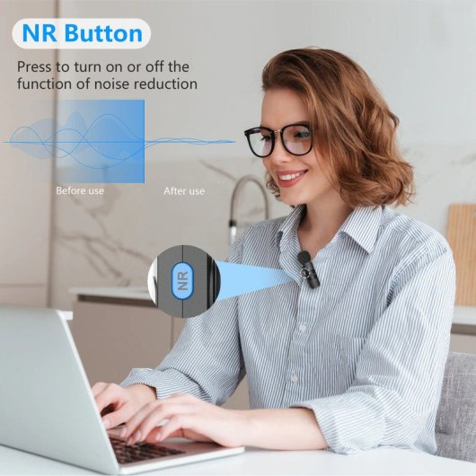 Boya BY-V1 Sistema Micrófono Inalámbrico de Solapa Lavalier Conector Lightning iOS