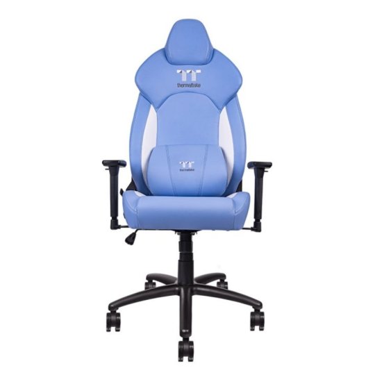 Thermaltake GGC-VCO-LWLWDS-01 Siège pour jeu vidéo Fauteuil de gaming Siège rembourré Bleu, Blanc